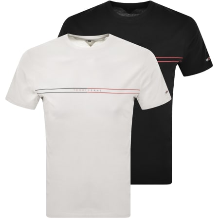 Product Image for Tommy Jeans 2 Pack T Shirts Ecru And Black