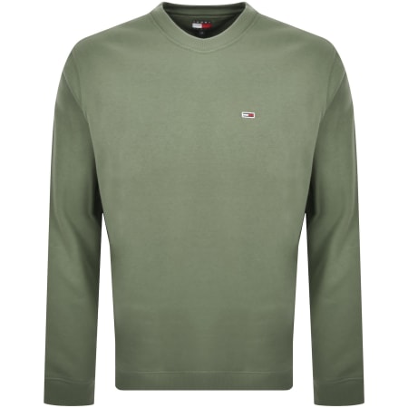 Product Image for Tommy Jeans Flag Logo Sweatshirt Green