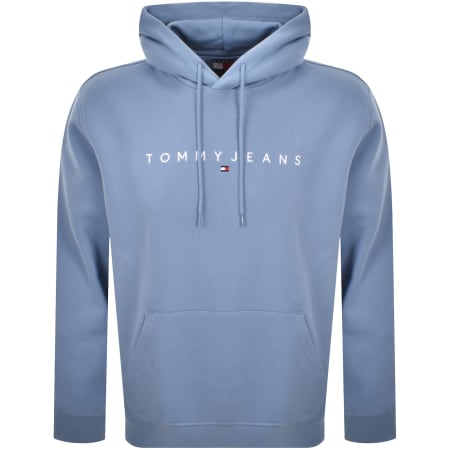 Product Image for Tommy Jeans Linear Flag Logo Hoodie Blue