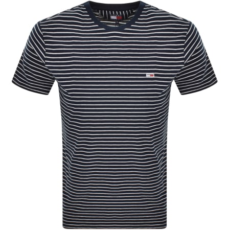 Product Image for Tommy Jeans Slim Fit Stripe T Shirt Navy
