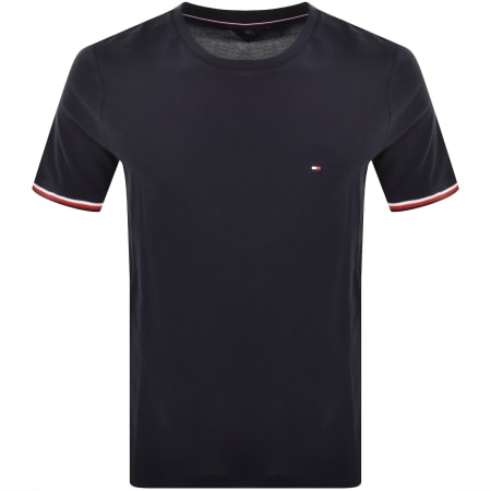 Product Image for Tommy Hilfiger Global Stripe Cuffs T Shirt Navy