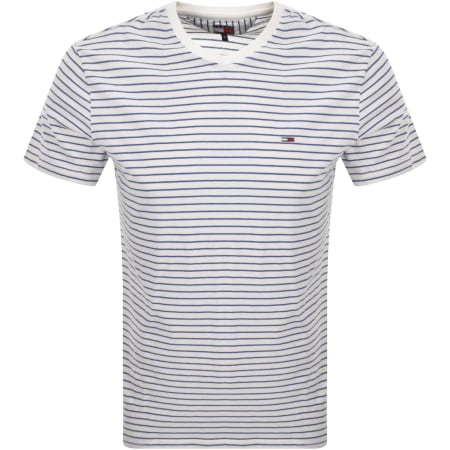 Product Image for Tommy Jeans Slim Fit Stripe T Shirt Ecru
