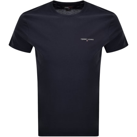 Product Image for Tommy Jeans Linear Logo T Shirt Dark Night Navy