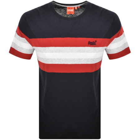 Product Image for Superdry Essential Stripe T Shirt Navy