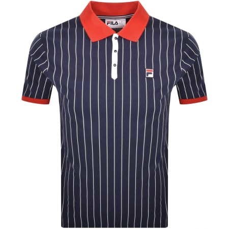 Product Image for Fila Vintage Pinstripe Polo T Shirt Navy