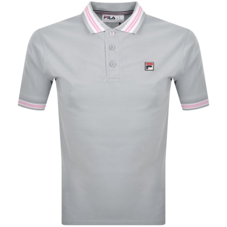 Product Image for Fila Vintage Faraz Tipped Polo T Shirt Grey