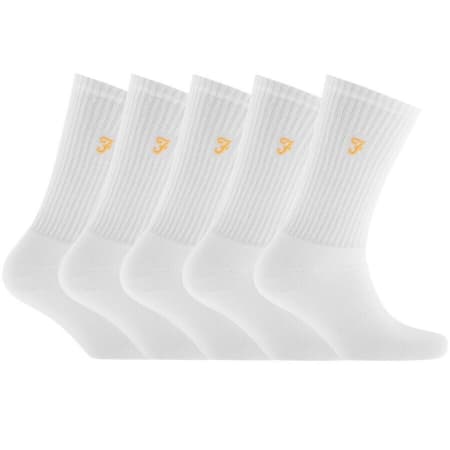 Product Image for Farah Ayres 5 Pack Socks White