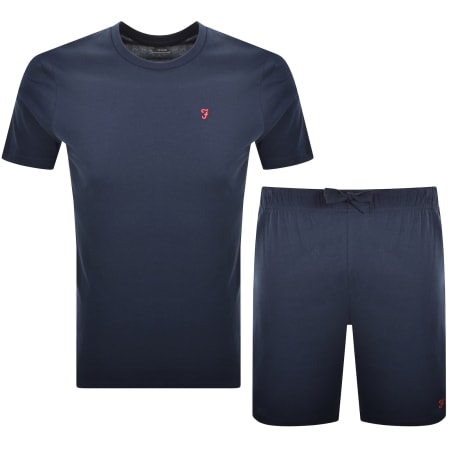 Product Image for Farah Lanpa T Shirt And Shorts Set Navy