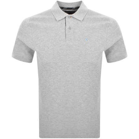 Product Image for Barbour Tartan Pique Polo T Shirt Grey