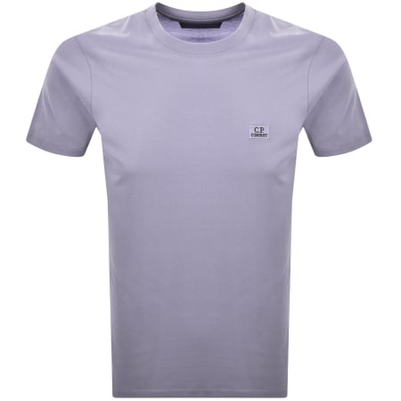 Product Image for CP Company Jersey Logo Patch T Shirt Purple