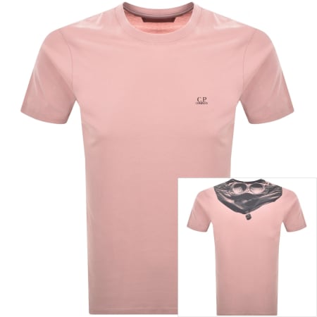 Product Image for CP Company Jersey Back Goggle T Shirt Pink