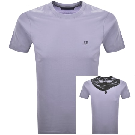 Product Image for CP Company Jersey Back Goggle T Shirt Purple
