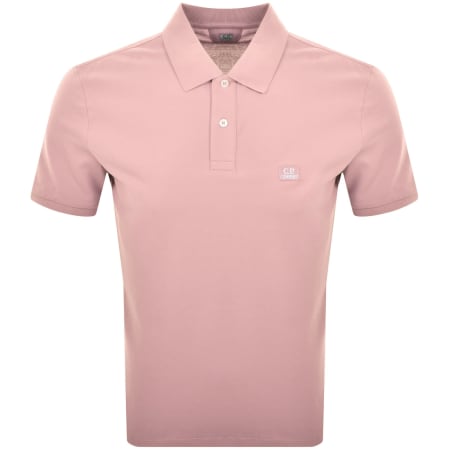Product Image for CP Company Stretch Piquet Polo T Shirt Pink