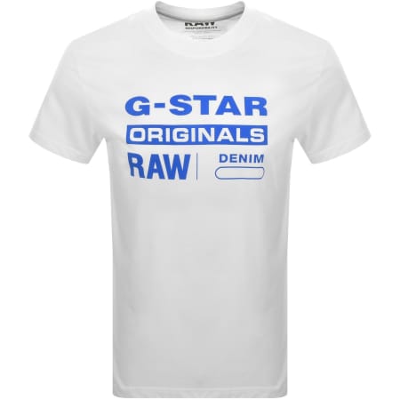Product Image for G Star Originals Logo T Shirt White