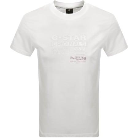 Product Image for G Star Originals Logo T Shirt White