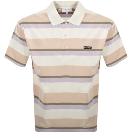 Product Image for Maison Kitsune Stripe Polo T Shirt Cream