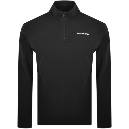 Product Image for G Star Half Zip Chequered Tweeter Sweatshirt Black