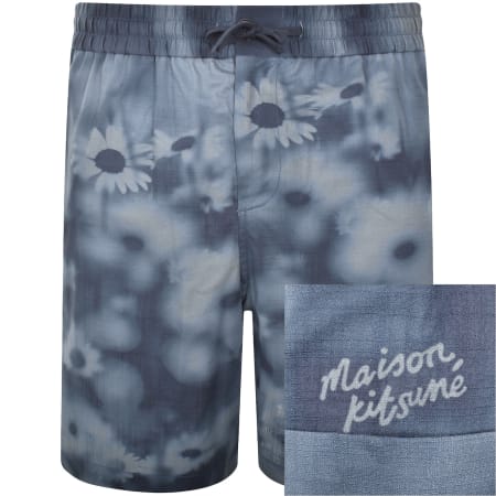 Product Image for Maison Kitsune Logo Shorts Blue