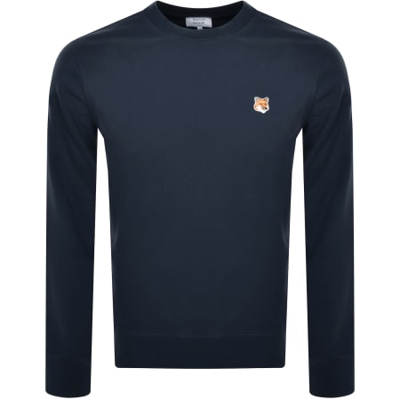 Product Image for Maison Kitsune Fox Head Sweatshirt Blue