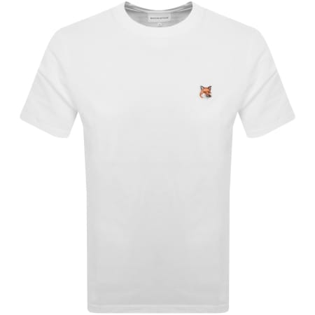 Product Image for Maison Kitsune Fox Head Patch T Shirt White
