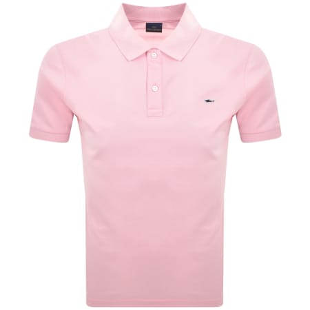 Product Image for Paul And Shark Logo Polo T Shirt Pink