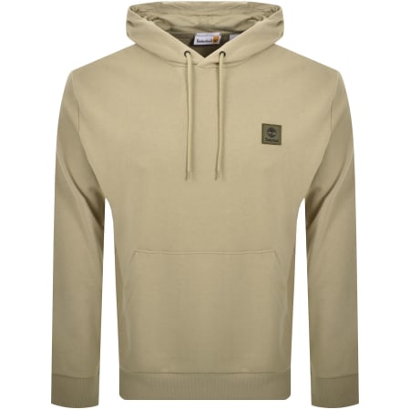 Product Image for Timberland Woven Badge Hoodie Khaki