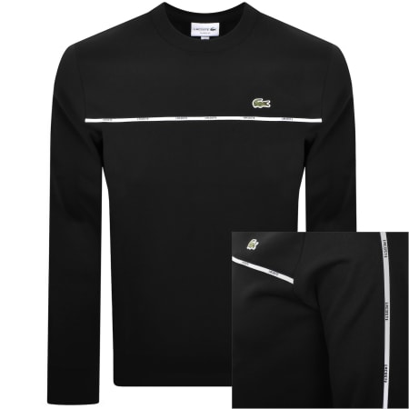 Product Image for Lacoste Logo Trim Sweatshirt Black