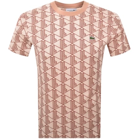 Product Image for Lacoste Geometric Logo T Shirt Beige