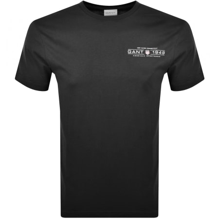 Product Image for Gant Printed Graphic T Shirt Black