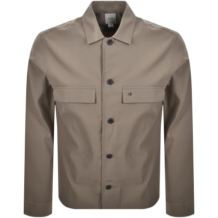 Product Image for Calvin Klein Overshirt Jacket Fossil Brown