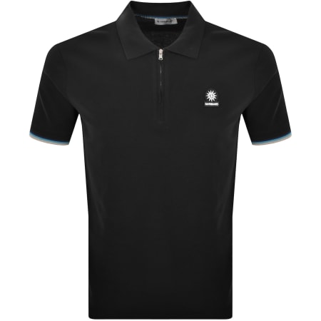 Product Image for Sandbanks Zip Logo Polo T Shirt Black