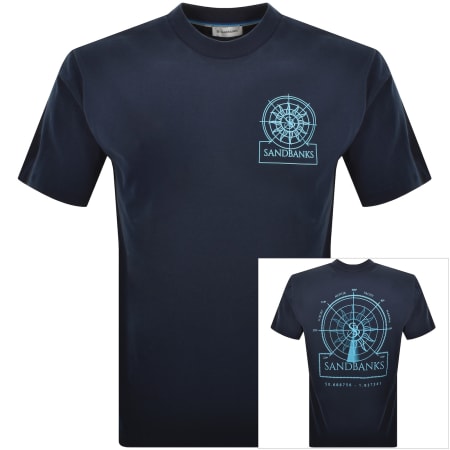 Product Image for Sandbanks Sonar Logo T Shirt Navy