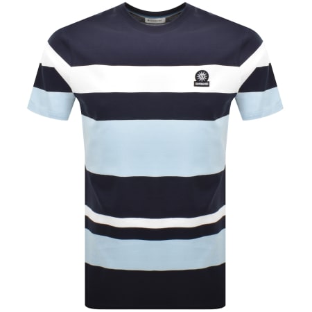 Product Image for Sandbanks Badge Stripe T Shirt Navy