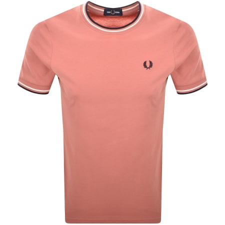 Product Image for Fred Perry Twin Tipped Short Sleeved T Shirt Pink