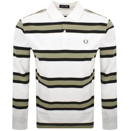 Product Image for Fred Perry Stripe Polo T Shirt Cream