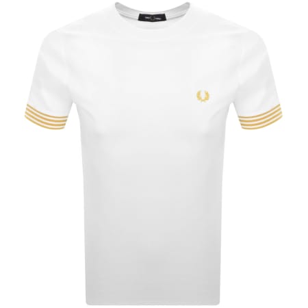 Product Image for Fred Perry Striped Cuff T Shirt White