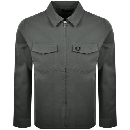 Product Image for Fred Perry Zip Overshirt Green