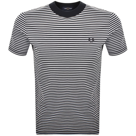 Product Image for Fred Perry Fine Stripe T Shirt Navy