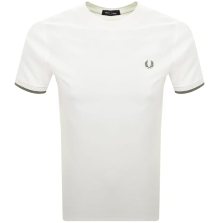 Product Image for Fred Perry Tipped Cuff Pique T Shirt Cream