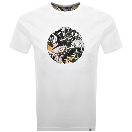 Product Image for Pretty Green Convergence Logo T Shirt White