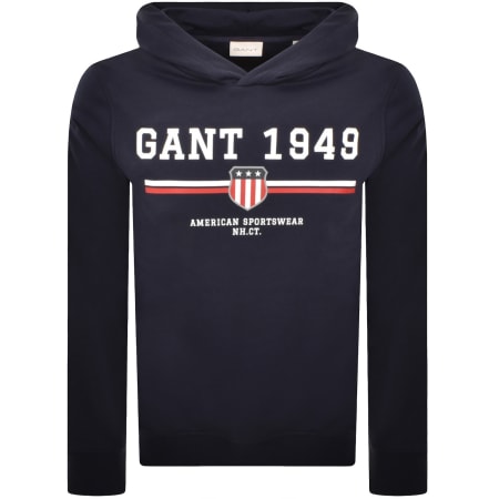 Product Image for Gant Graphic Regular Fit Hoodie Navy