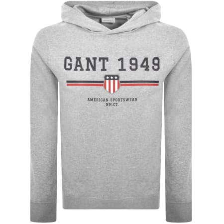 Product Image for Gant Graphic Regular Fit Hoodie Grey