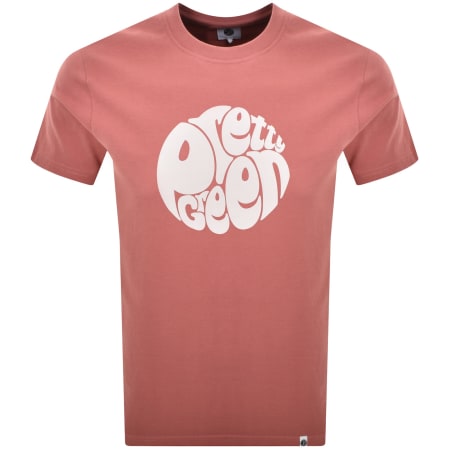 Product Image for Pretty Green Gillespie Logo T Shirt Ruby Pink
