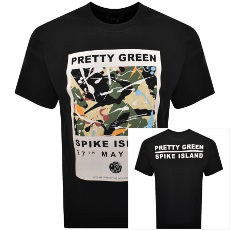 Product Image for Pretty Green Spike Island T Shirt Black