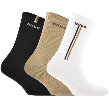 Product Image for BOSS 3 Pack Logo Quarter Socks
