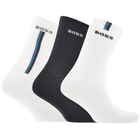 Product Image for BOSS 3 Pack Logo Quarter Socks
