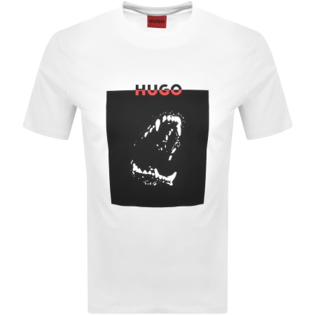 Product Image for HUGO Doberman Print T Shirt White