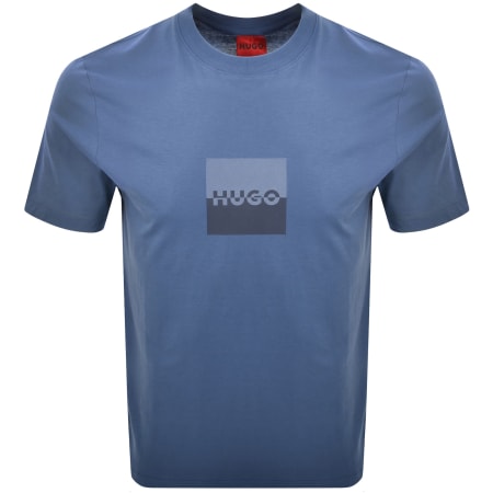 Product Image for HUGO Dusplit T Shirt Medium Blue