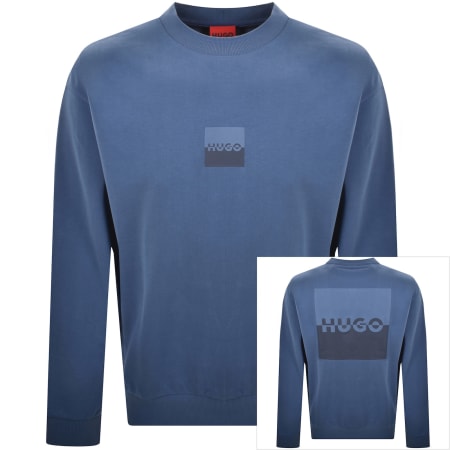 Product Image for HUGO Dusplited Sweatshirt Medium Blue