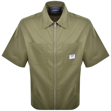 Product Image for HUGO Blue Ekyz Oversized Shirt Green